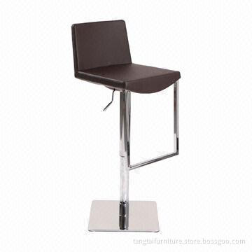 Swivel Bar Stool, Made of PU/Fabric and Chrome Frame with Pedal